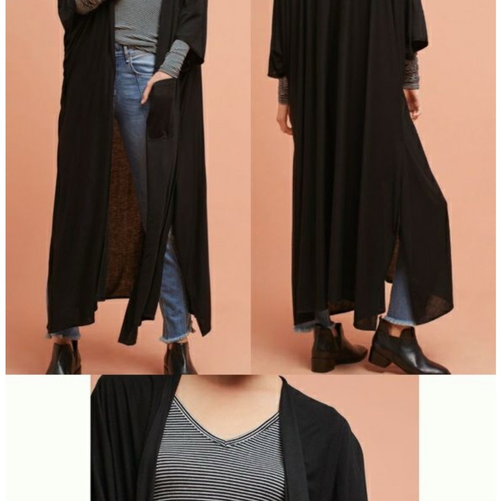 Anthropologie & Roffe Melina Kimono, Black, Oversized, NWOT